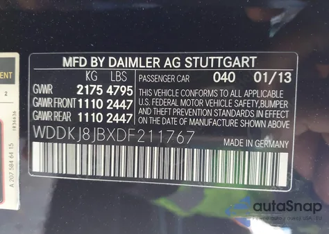 2013 Mercedes-Benz E 350 4Matic из США, поврежденный, VIN WDDKJ8JBXDF211767